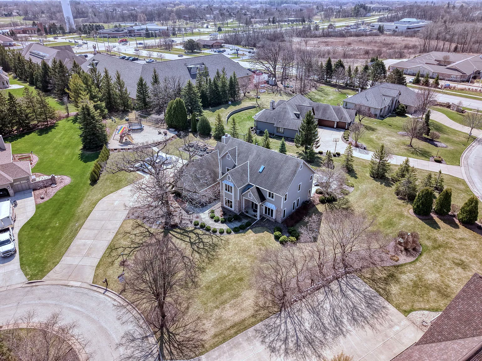 Aerial view of Wyndham Hills neighborhood